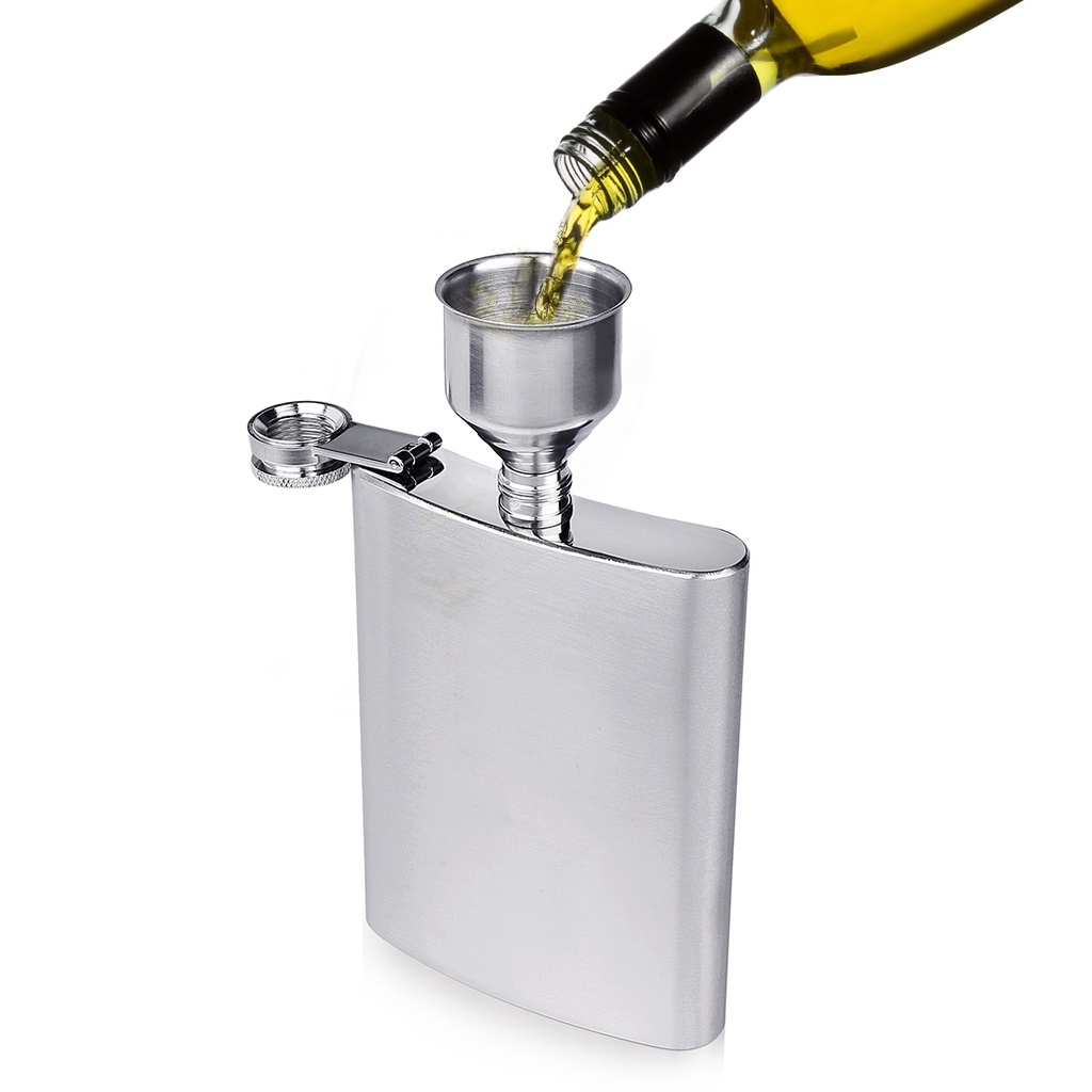 1PC 1OZ Big Size Hip Flask Funnel Wine Stainless Steel Pouring