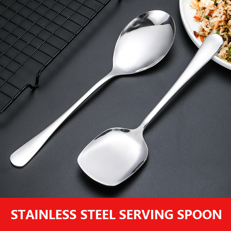 Stainless Steel Public Spoon Service Spoon Hotel Dedicated Large Dinner ...