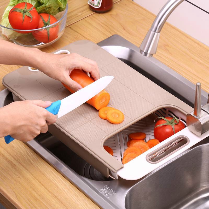 Cutting board on sale with drain