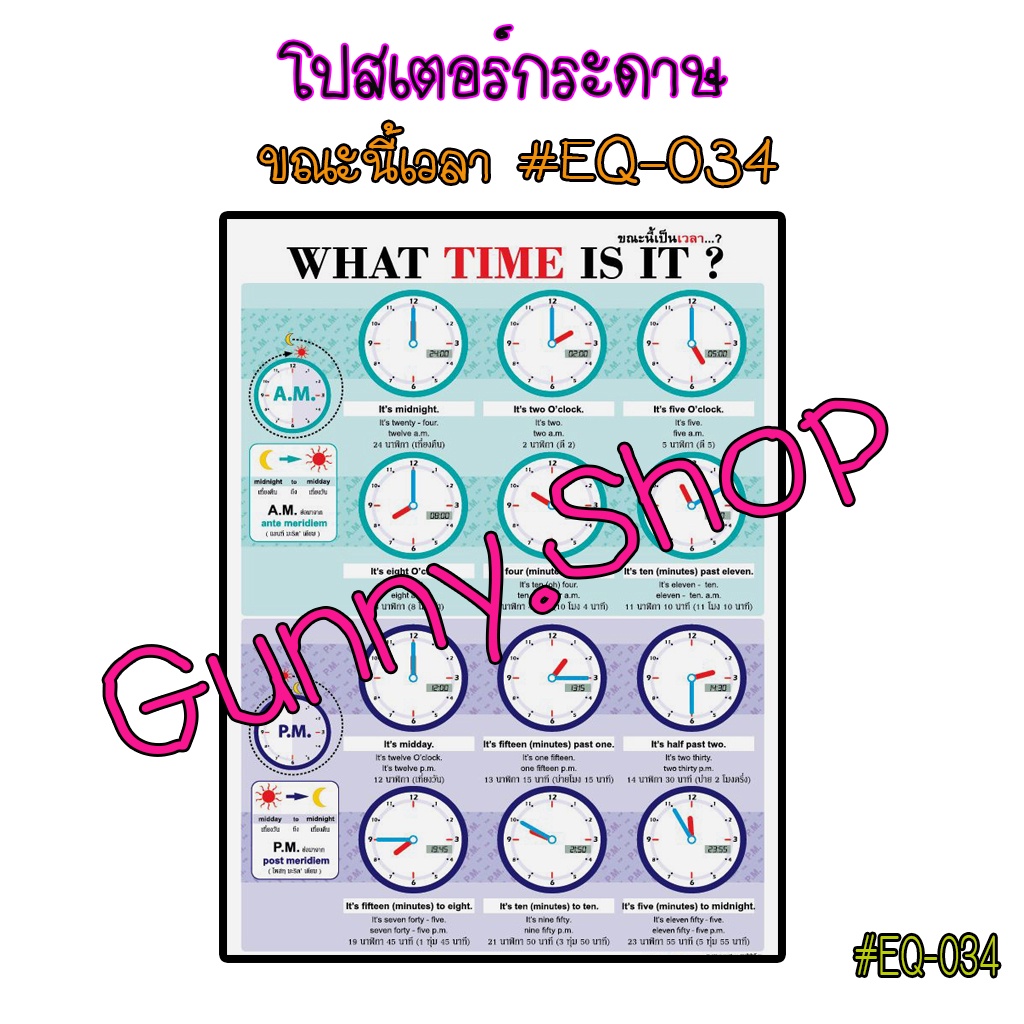 Poster Story Now EQ-034 Time Art Paper Learning Media | Shopee Singapore