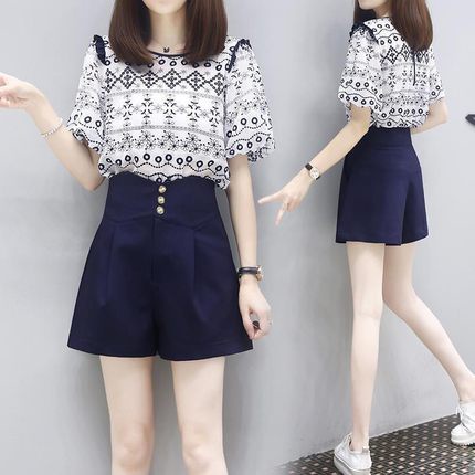 Women Clothing Summer Ethnic Style Casual Fashion Set