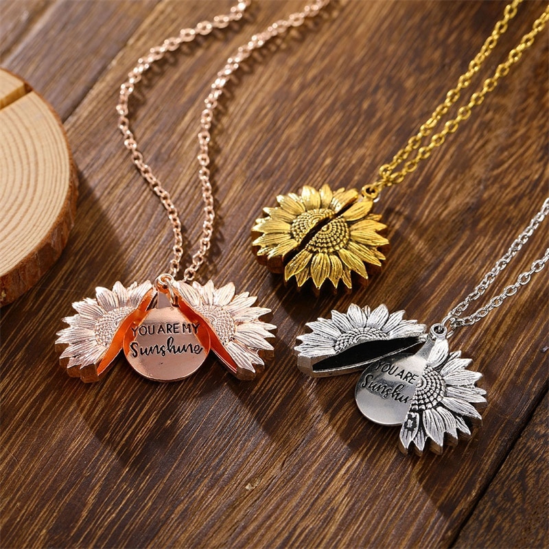 Sunflower necklace shopee clearance