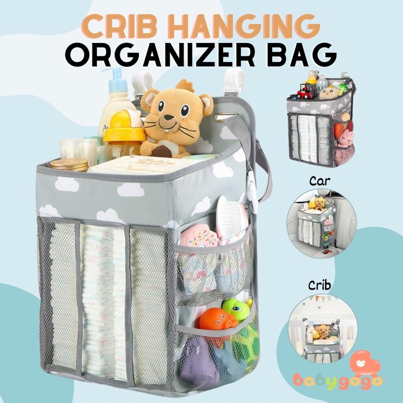 Baby Crib Storage Organizer Hanging Storag Bag MultiPurpose Shopee