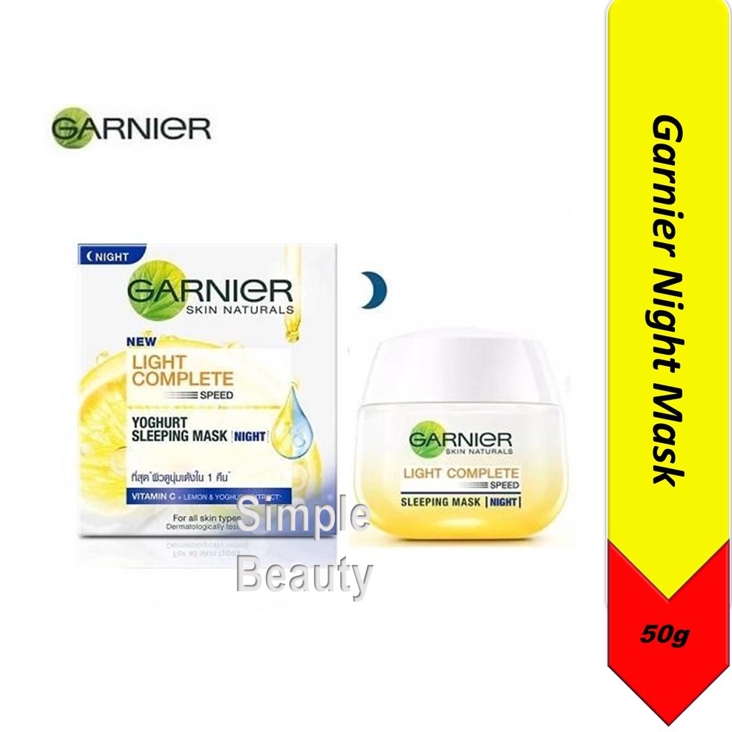 Garnier Light Complete Night Yogurt Sleeping Mask 50ml Shopee Singapore