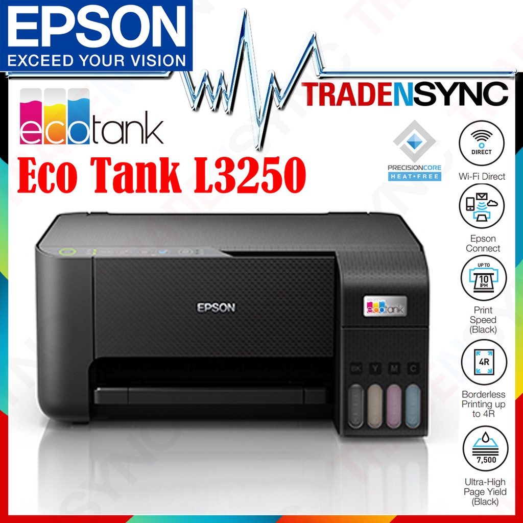 Wireless Printer] Epson L3250 Wi-Fi Borderless All-in-One Ink Tank Printer  #Print# #Scan# #Copy# #AIO# #SyncMart# | Shopee Singapore