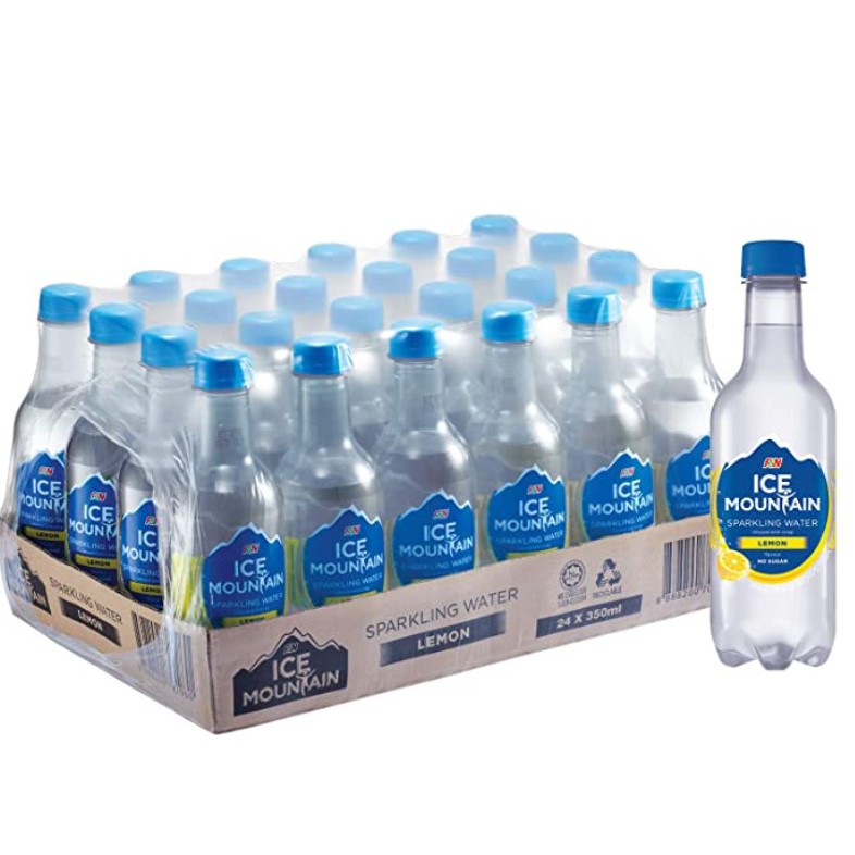 Ice Mountain Sparkling Water Bottle Lemon 350ml x 24 Shopee Singapore