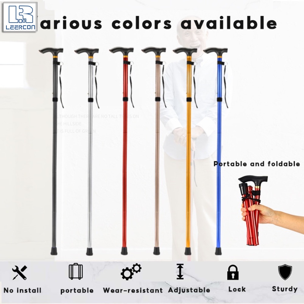 Walking Stick Adjustable Aluminum Walking Stick Folding Collapsible ...