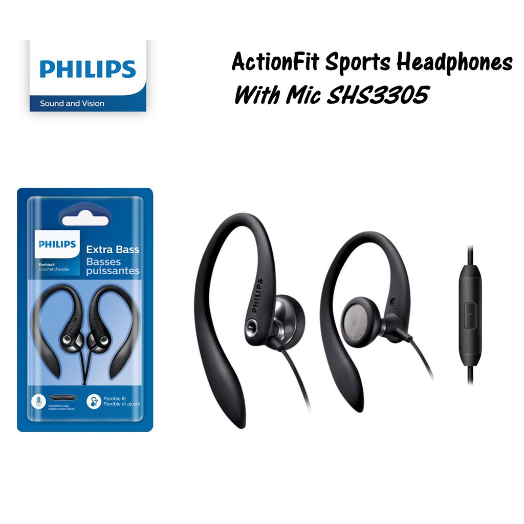 PHILIPS AURICULAR SHS3305BK/10 C/MICROFONO