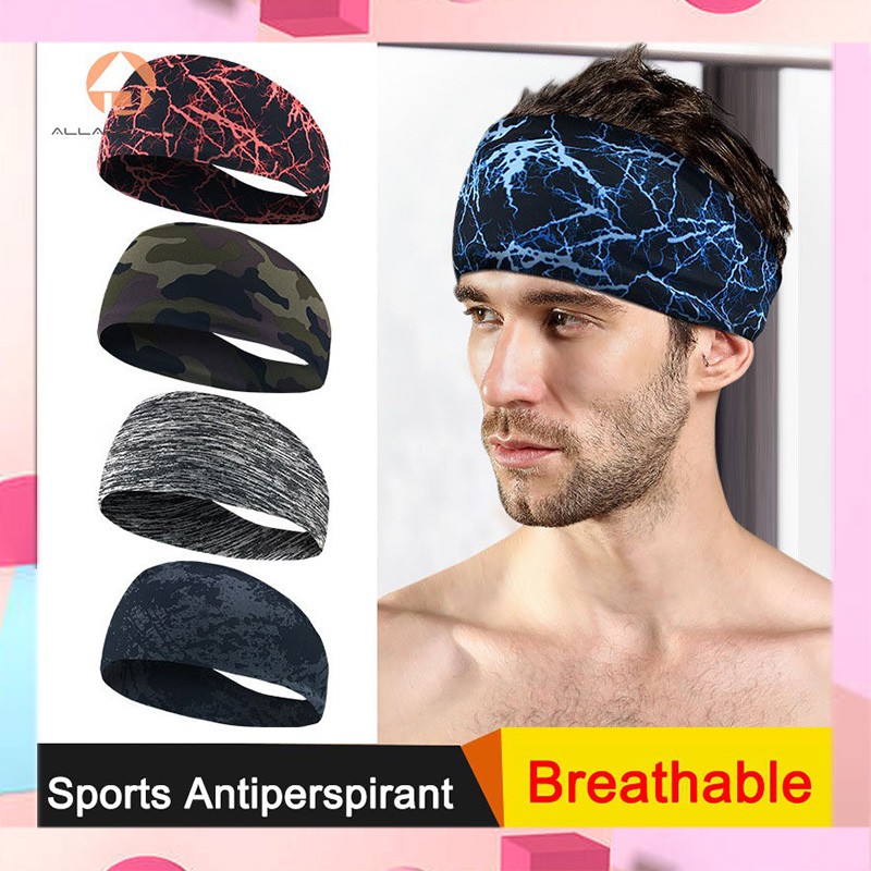 【COD & Ready stock】Headband Absorbent Head Sweat Band Sweatband Elastic ...