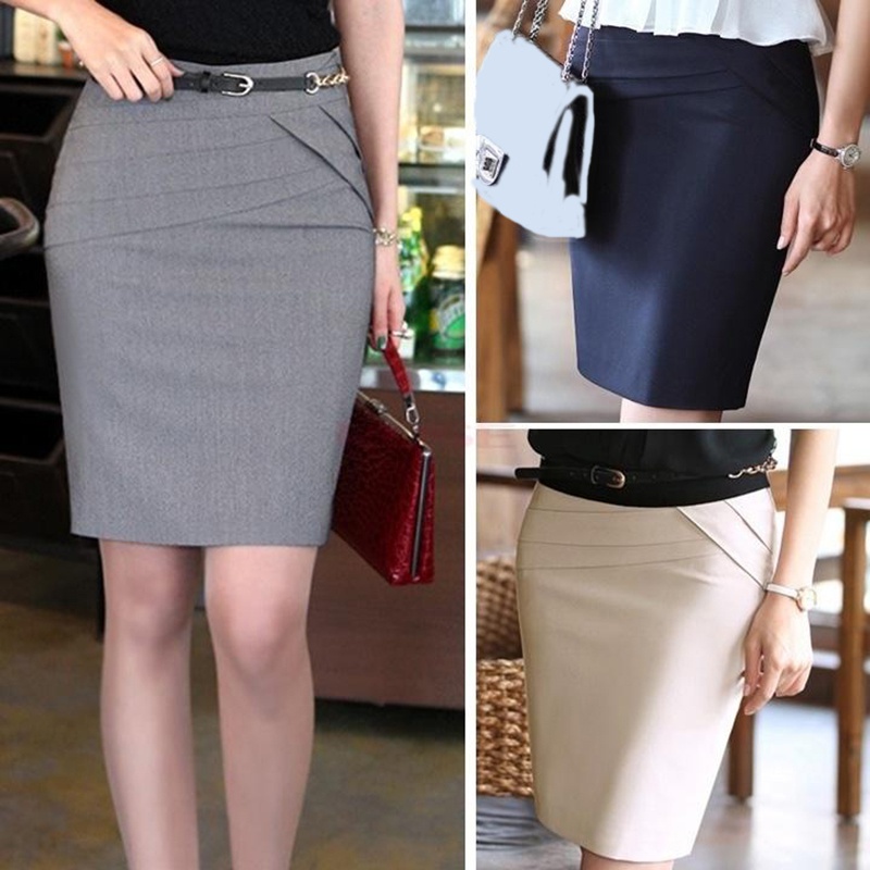 Premium Pencil Skirt for Women with Back-Slit - High Waist Bodycon Midi  Skirts for Women - Business Wear to Work