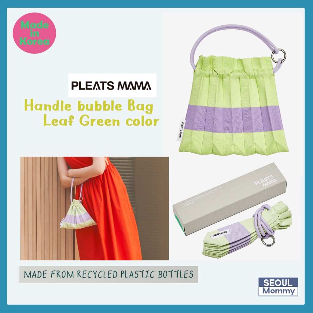 Pleats mama Handle bubble bag eco friendly knit bag pleats