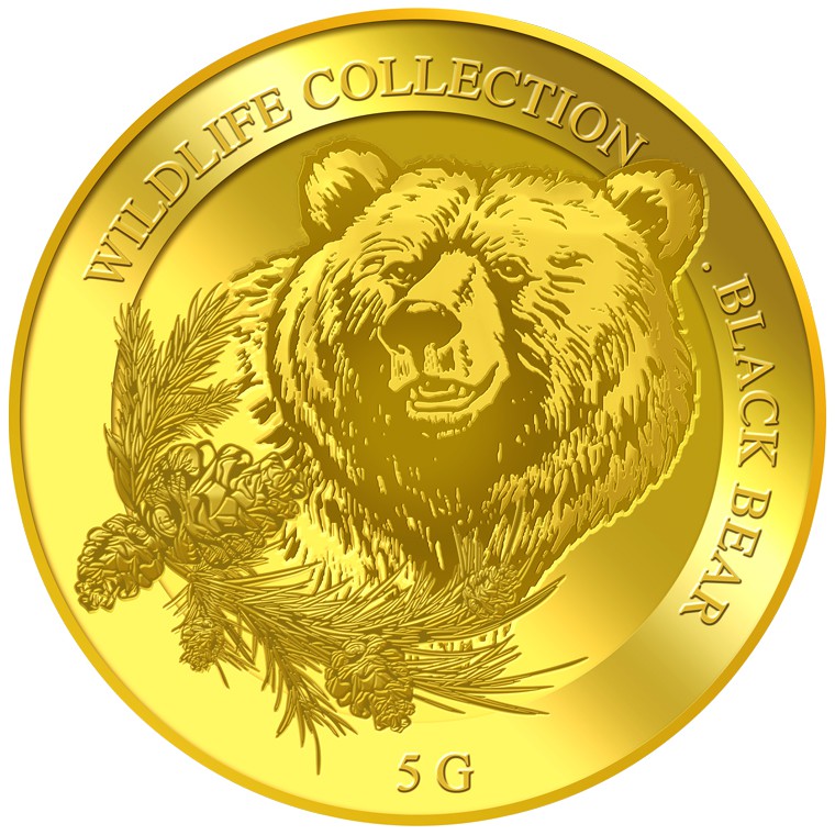 999.9 Pure Gold | 5g Black Bear Gold Medallion | Shopee Singapore