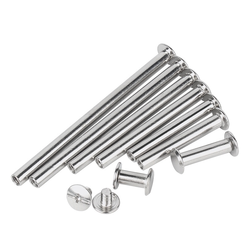 M3-M4 304 Stainless -Female Nail Rivets Photo Album Screws Butt Lock ...