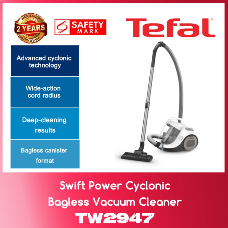 Corded/Bagless Cyclonic Vacuum Cleaner - Rowenta Swift Power