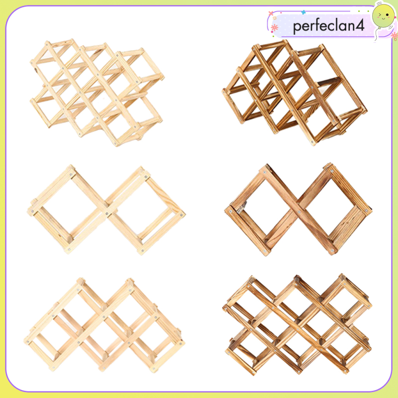 Rack, Wood Storage Racks Countertop, Wooden Cellar Racks, Foldable ...