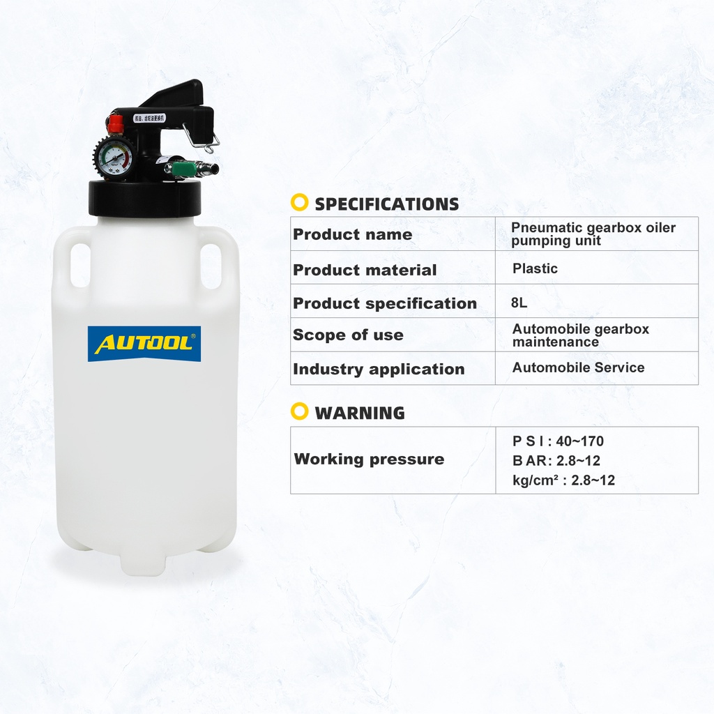 AUTOOL Car Gearbox Oiler ATF Changer Liquid Bleeder Pneumatic Pump ...