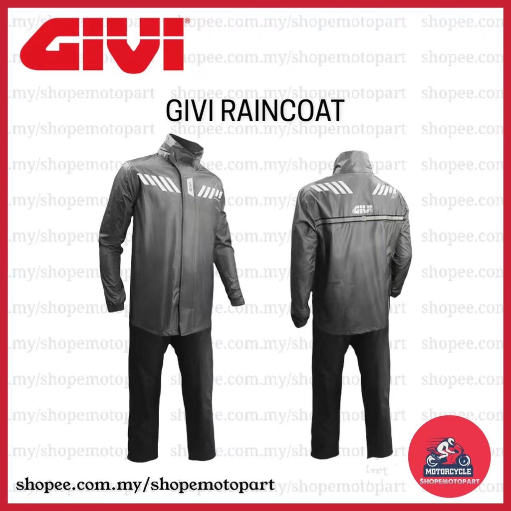 GIVI RAINCOAT RAIN COAT RRS04 RRS 04 07 RRS07 RAINSUIT RAIN SUIT BAJU HUJAN MOTORSIKAL MOTOR MOTORCYCLE Shopee Singapore