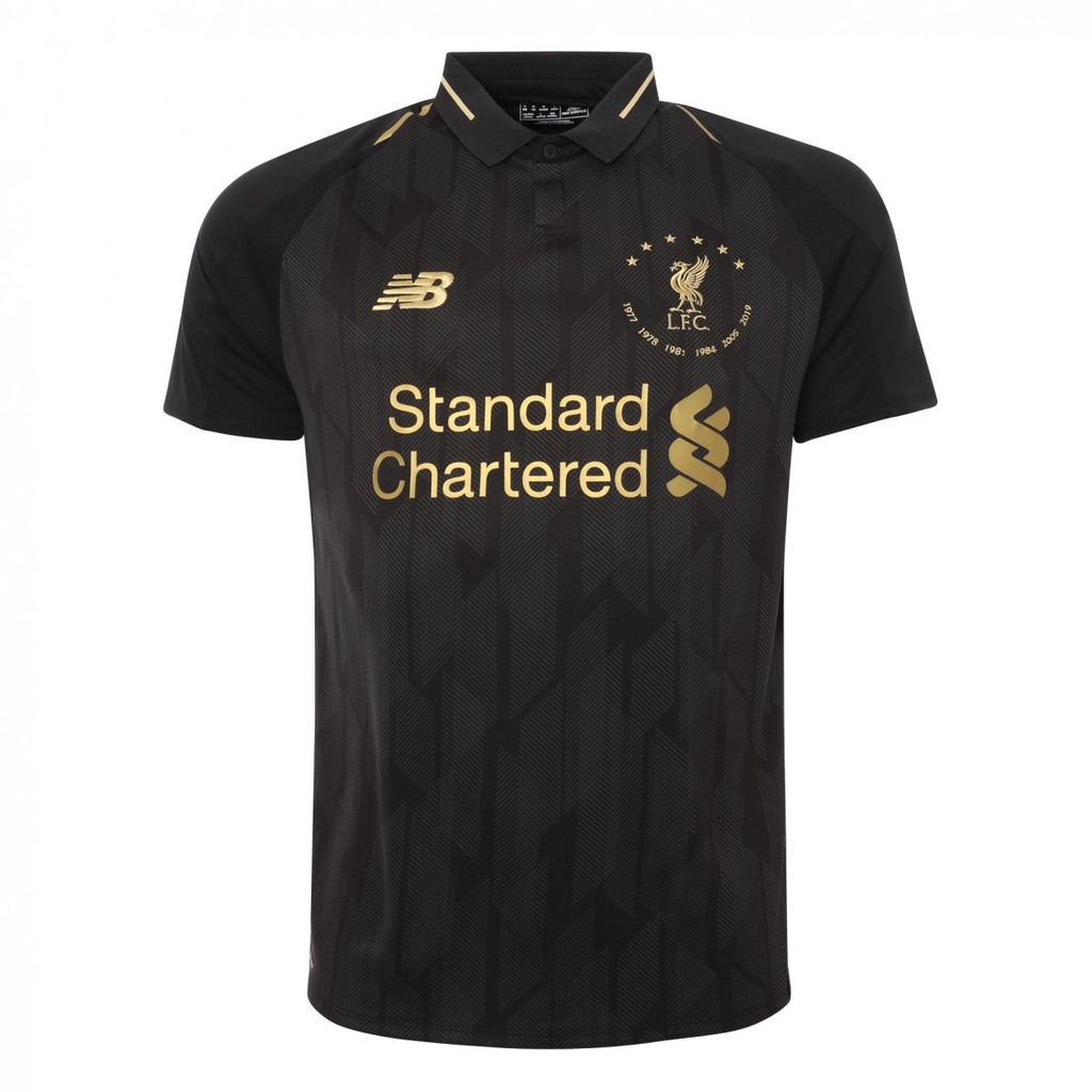 New Balance Liverpool FC 18 19 6 Times European Champions League Youth Black Jersey