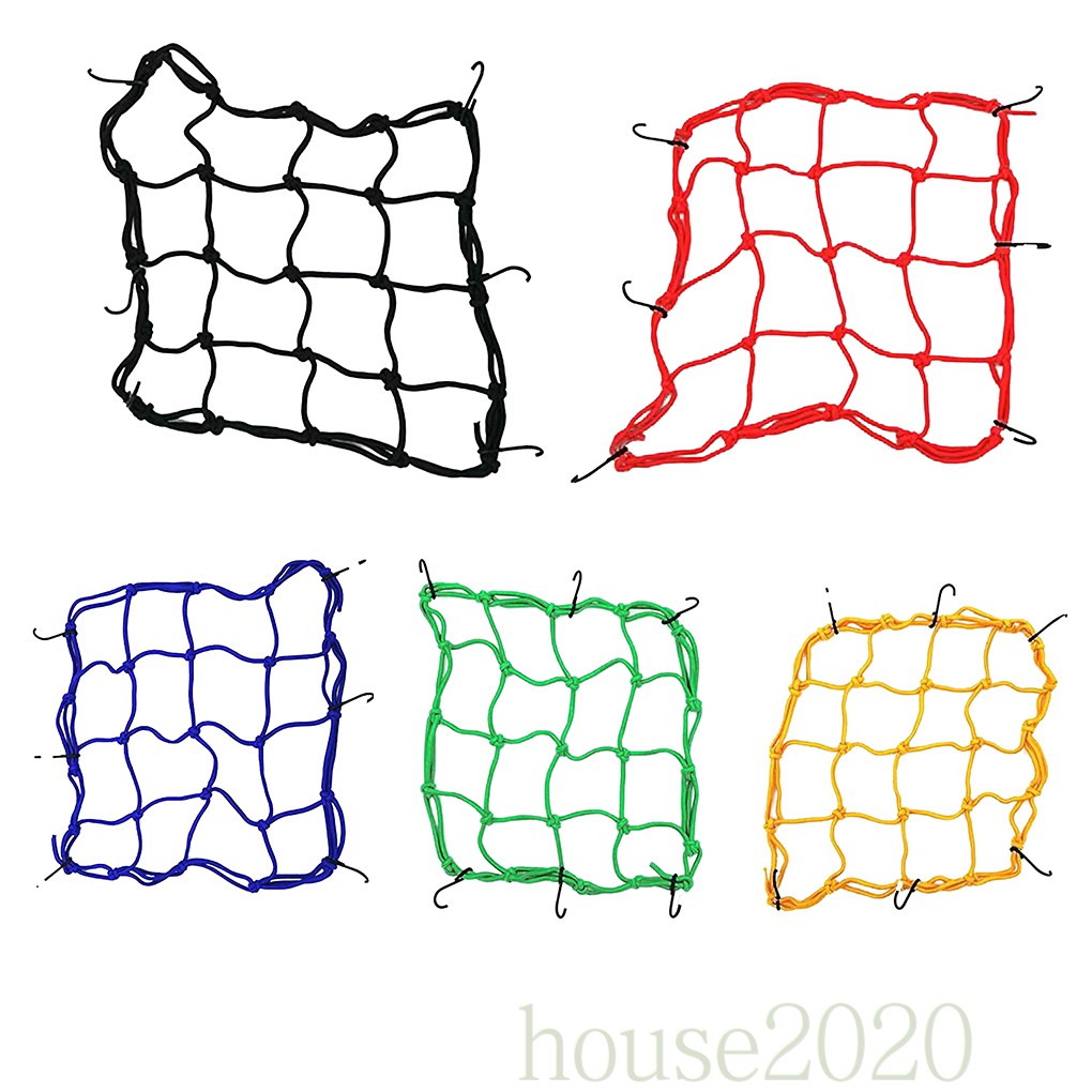 【READY STOCK】Motorcycle Helmet Cargo Net Mountain Bike 6 Hooks Luggage ...