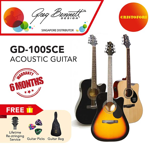 GREG BENNETT GD-100SCE Acoustic-Electric Guitar 41 inch (Assorted ...
