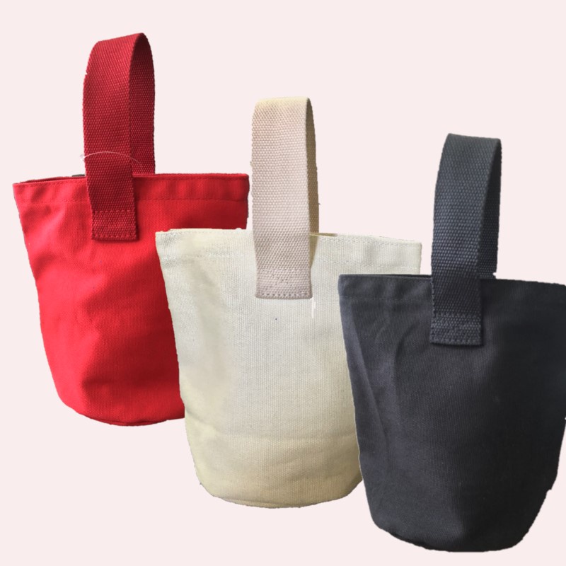 Small canvas lunch Tote wristlet Bag Shopee Singapore