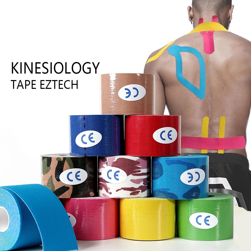 4.5M Football Sports Muscle Tape Kinesiology Athletic Tape Cotton Elasticity Relieves Knee Muscle Pain Support Gym Fitness Bandage