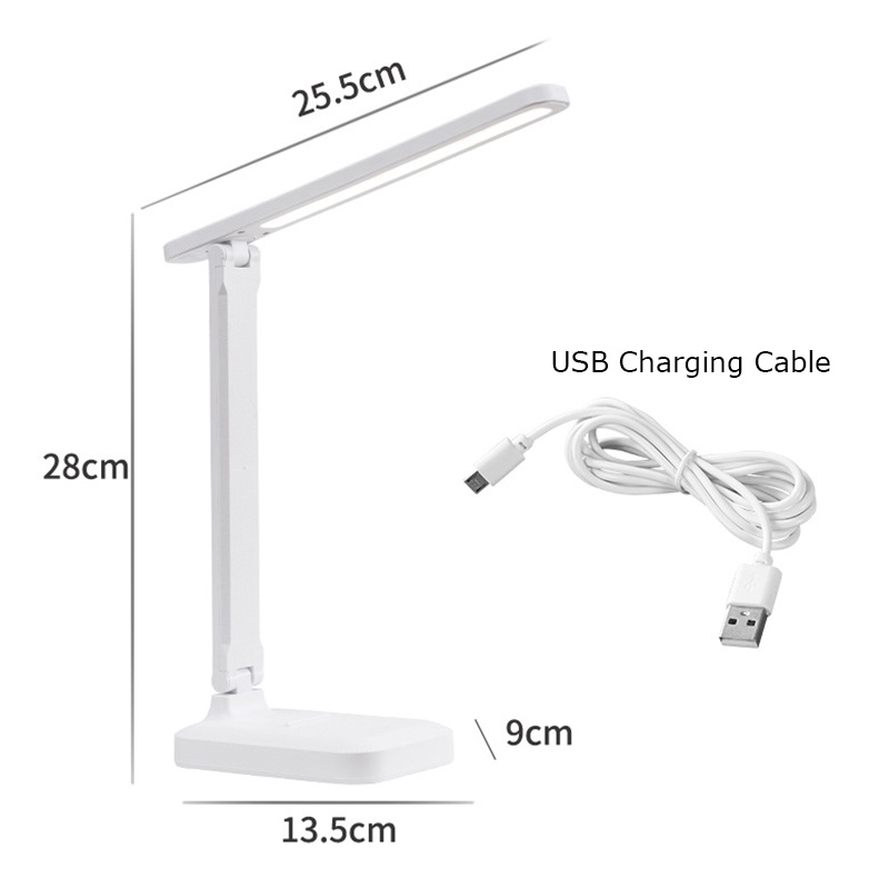 Study Lamp Foldable Rotatable Desk Lamp Touch Switch LED Table Lamp ...
