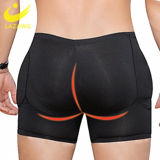 Men Padded Underwear Boxers Briefs Butt Lifter Hip Enhancer Shorts