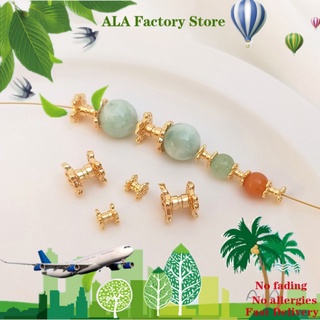 60Pcs Alloy Enamel Bead Caps Flower End Caps Loose Spacer Beads Mixed Color  for Jewelry Making DIY Bracelet Necklace Craft