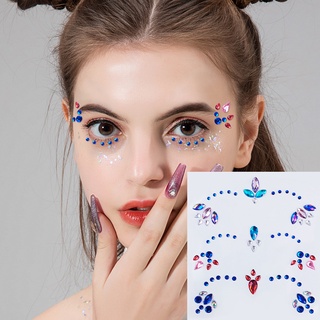 Face Jewels Crystal Body Art Stickers Make Up Festival Face Gems