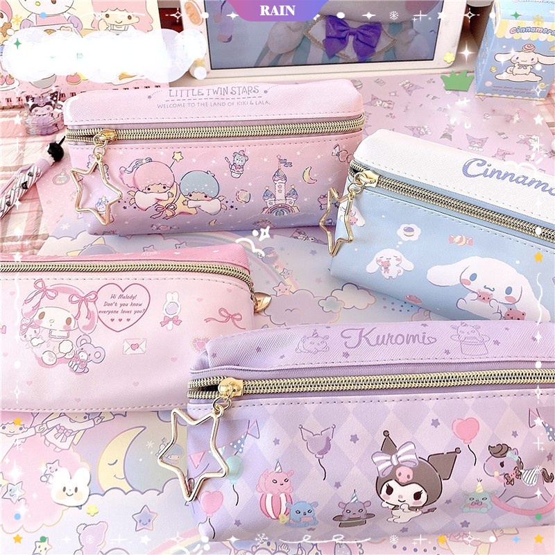 Sanrio Pencil Case Kawaii Kuromi Cinnamoroll Melody School Pencils