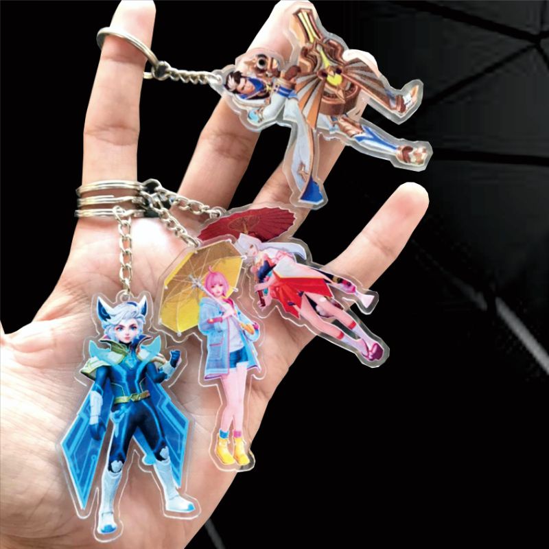 GANTUNGAN 4 mlbb Character Keychains mobile legends mobile legend onic Liquids gpx geek fam genflix evos