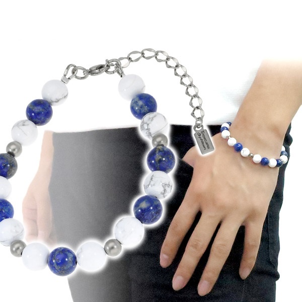 Phiten Limited Edition Titanium Power Stone Bracelet lapis lazuli 8mm 18 23cm Shopee Singapore