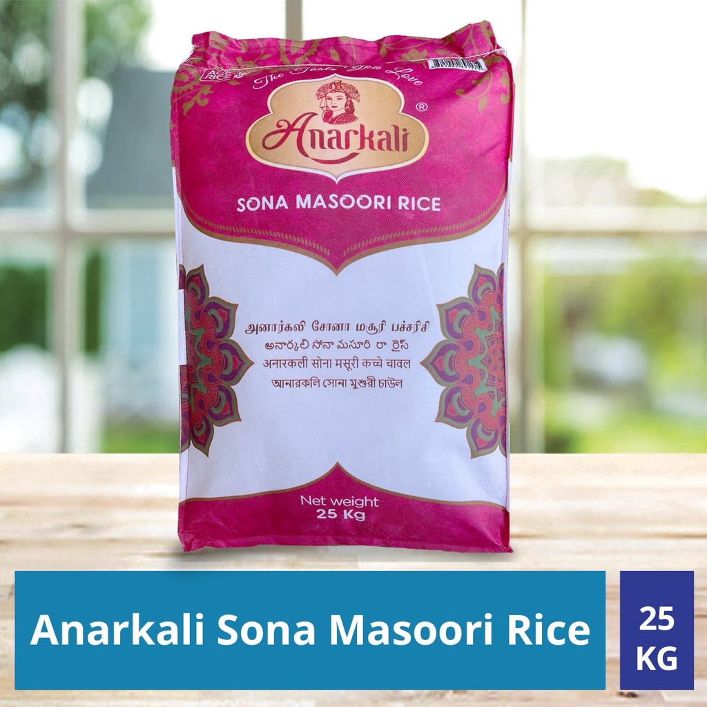 Anarkali Sona Masoori Raw Rice 25 Kg | Shopee Singapore