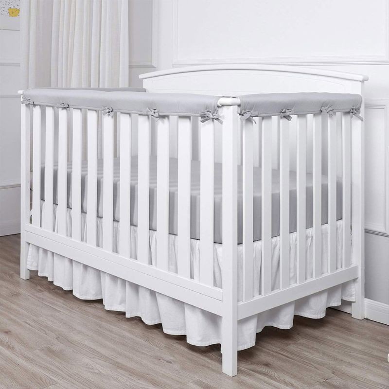 SOME 3 Pcs Set Baby Crib Rail Cover Protector Chewing Breathable