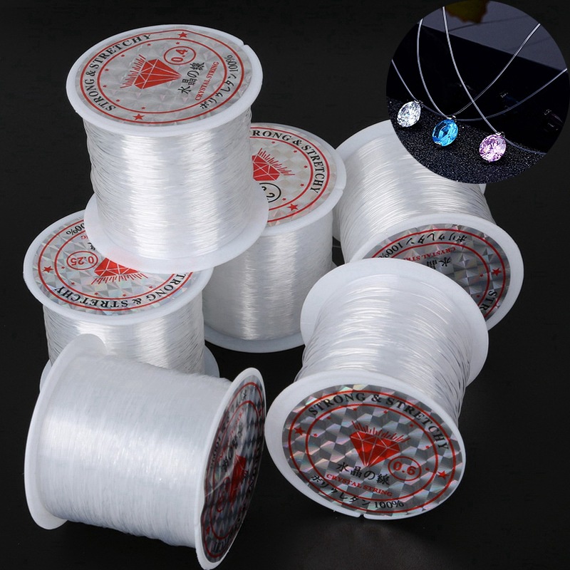 1Roll 0.2-0.8mm Fish Line Wire Clear Non-stretch Strong Nylon String Beading  Cord Thread Jewelry DIY