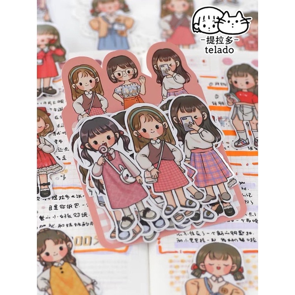 pVC Cute Boy Girl Sticker Comic Human Animation Stickers | Shopee Singapore