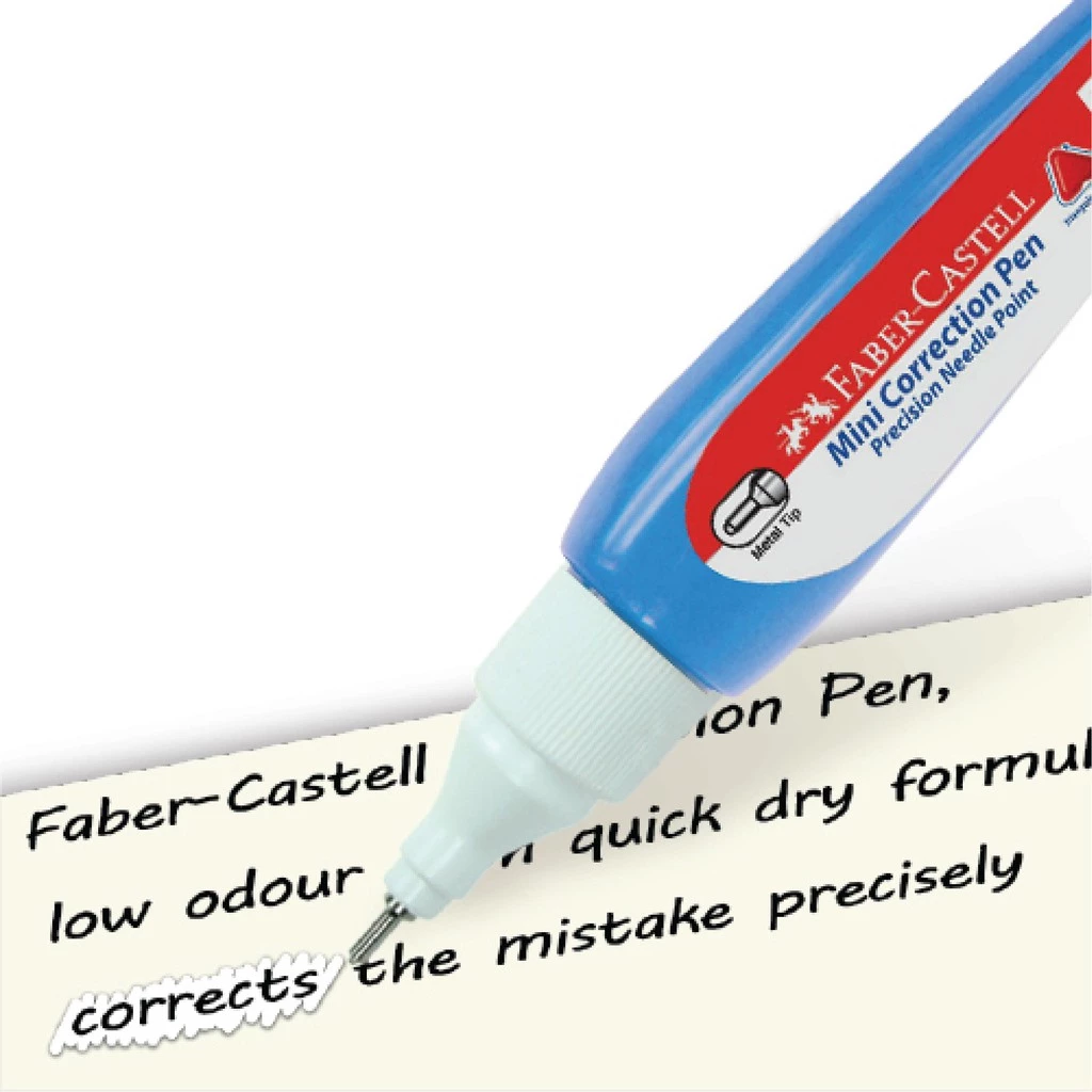 Faber-Castell Correction Pen Mini 5ml Bar Blue - Gambar 3