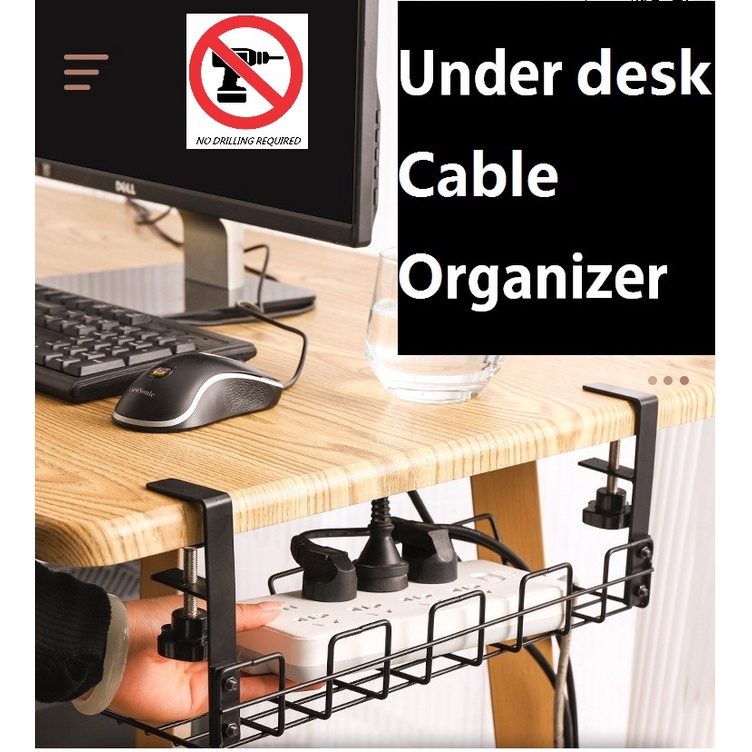 Under Desk Cable Management Under Table Organizer Tray Organizer Basket