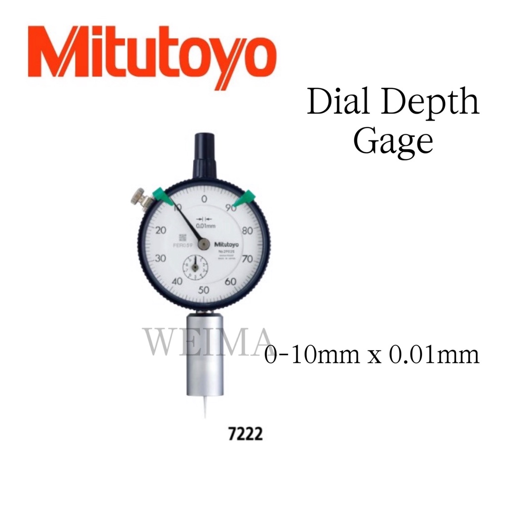 MITUTOYO DIAL DEPTH GAGE 010MM x 0.01MM (7222) Shopee Singapore