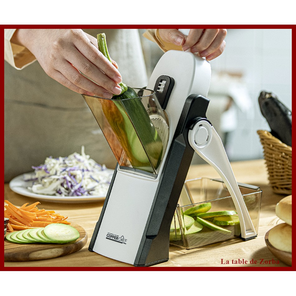 Dash Safe Slice Mandoline for Vegetables Meal Prep & More with Thickness Adjuster Red