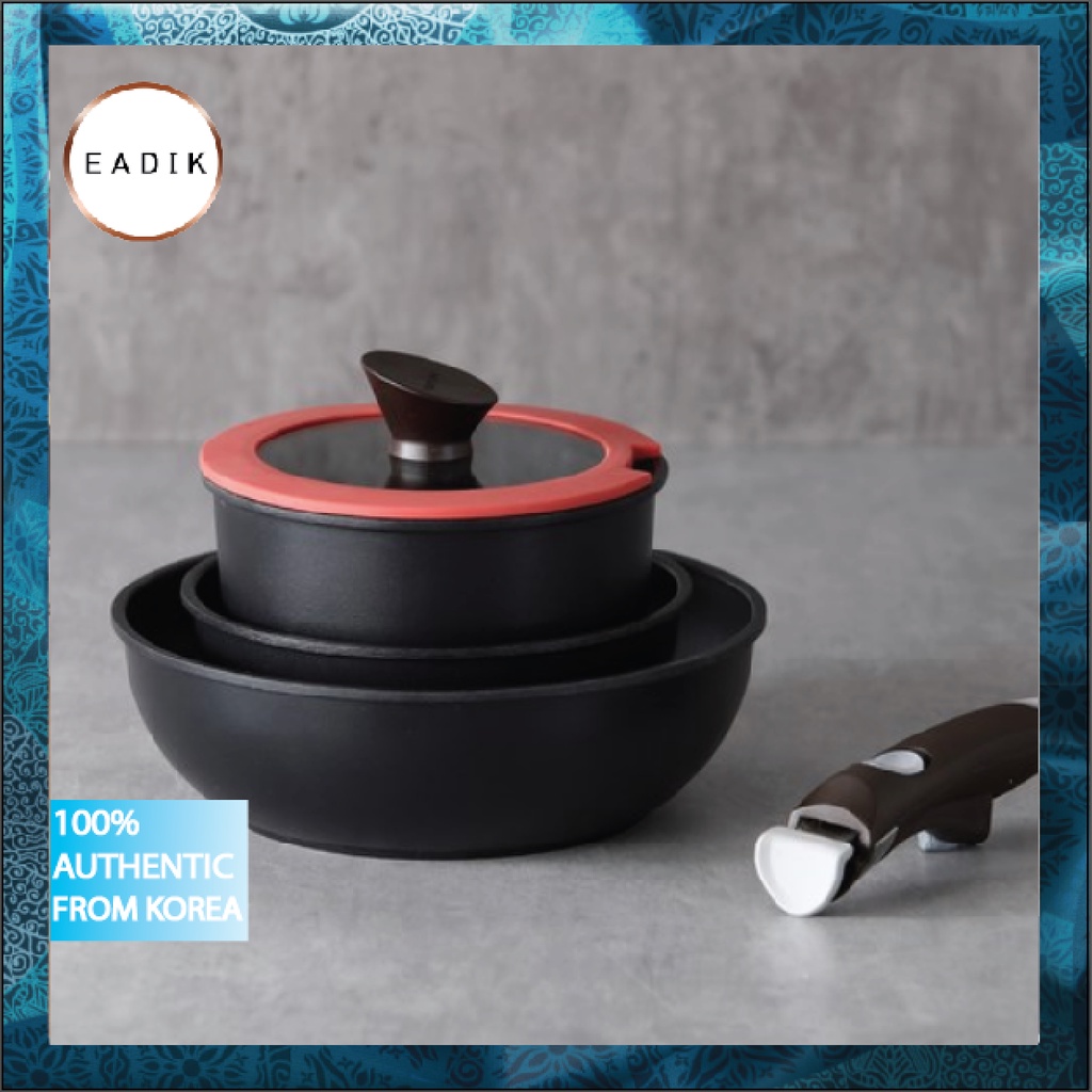 [Neoflam] Detachable Midas Plus IH Induction Pot Frying Pan Set of 5