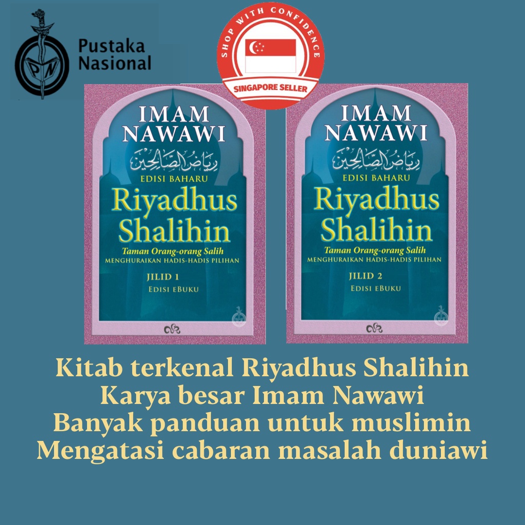 [singapore Seller] Riyadhus Shalihin Imam Nawawi 1 Set 2 Jilid