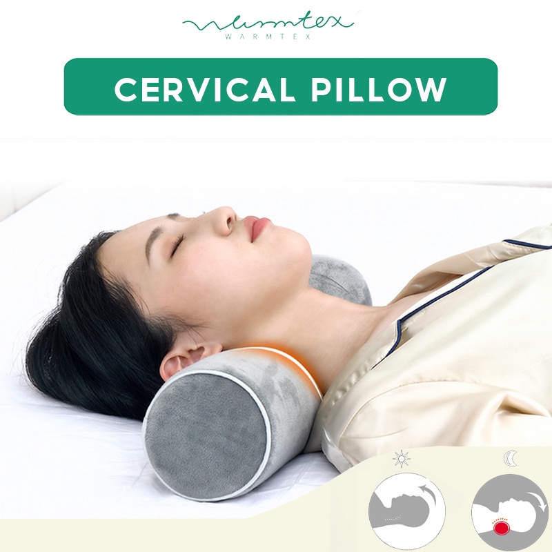 Cervical Neck Roll Memory Foam Pillow Round Neck Pillows Support for Sleeping Bolster Pillow Shopee Singapore