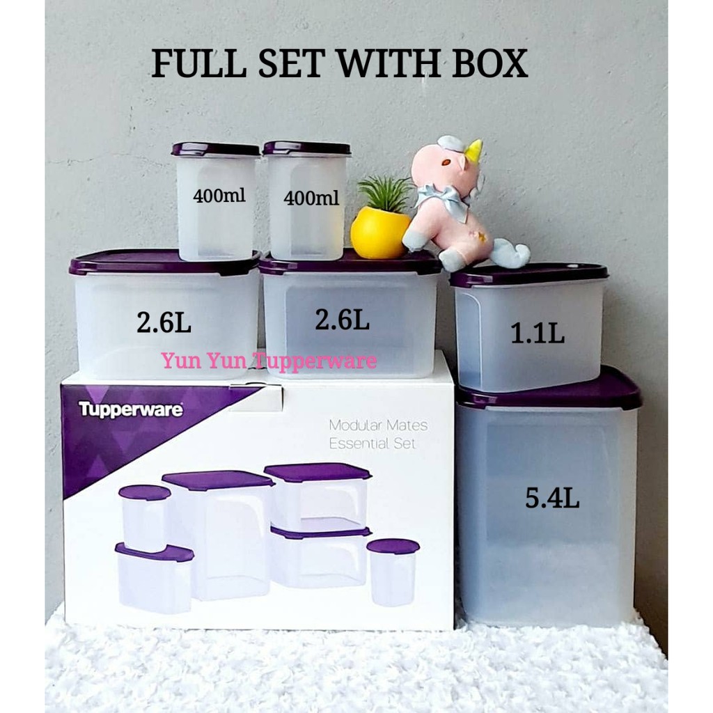 Tupperware Modular Mates Essential Set with Box Set (6 PCS) | Shopee ...