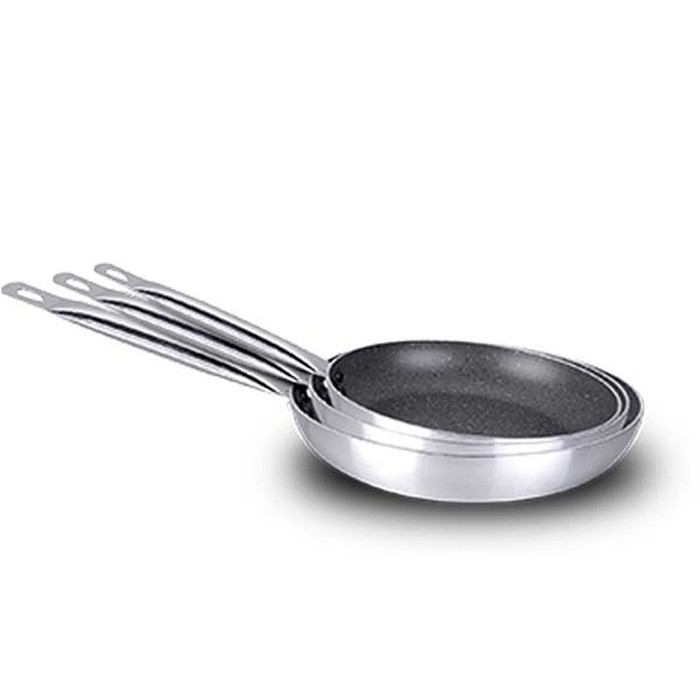 Oxone OX03FP Panci Pan Stainless 3pcs Frying Pan Anti Lengket - Gambar 2