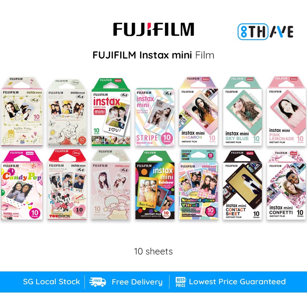 Fujifilm Instax Mini Film Design Frame Instant 10 Sheet Authentic