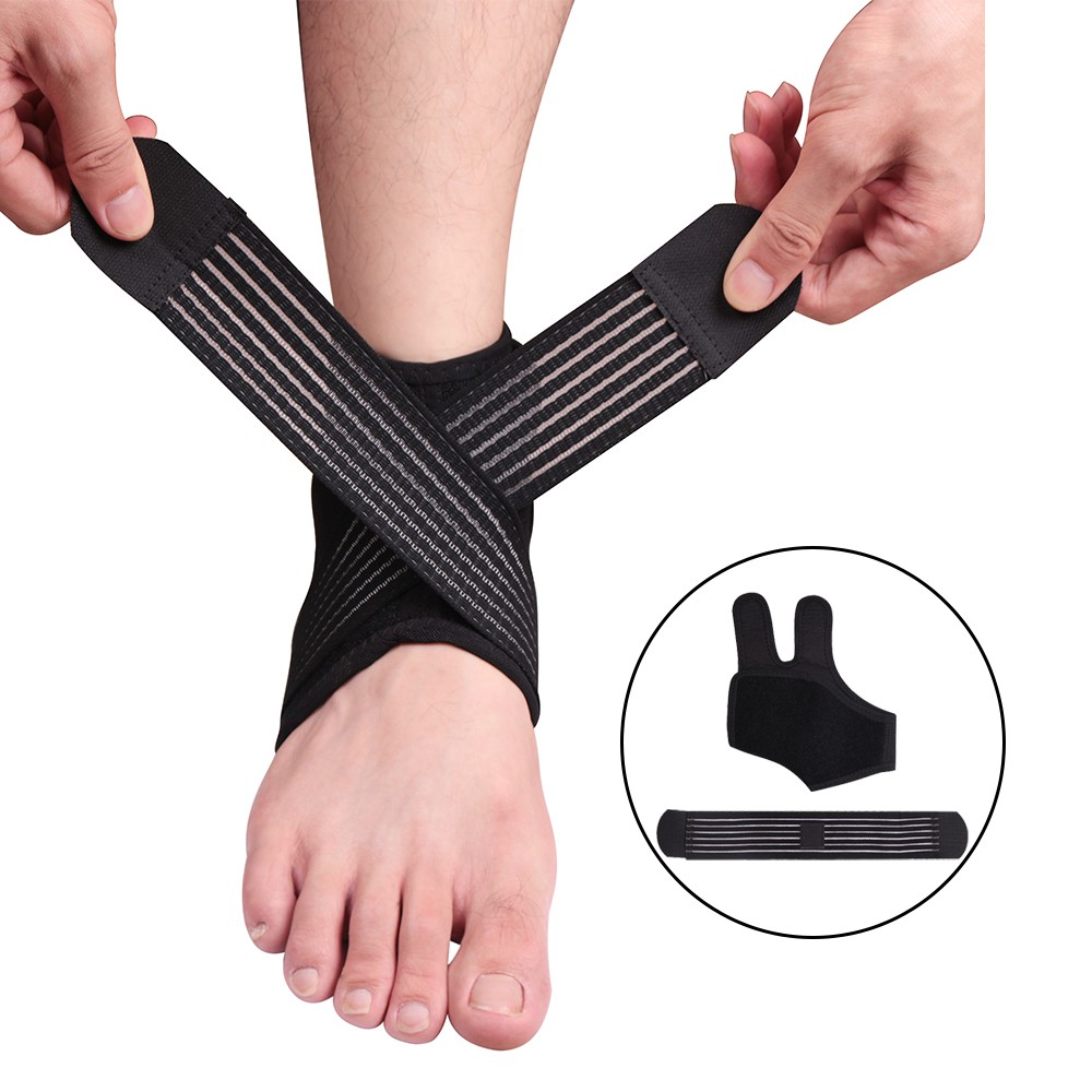 Adjustable Sport Breathable Ankle Brace Protection Pad Elastic Bandage ...