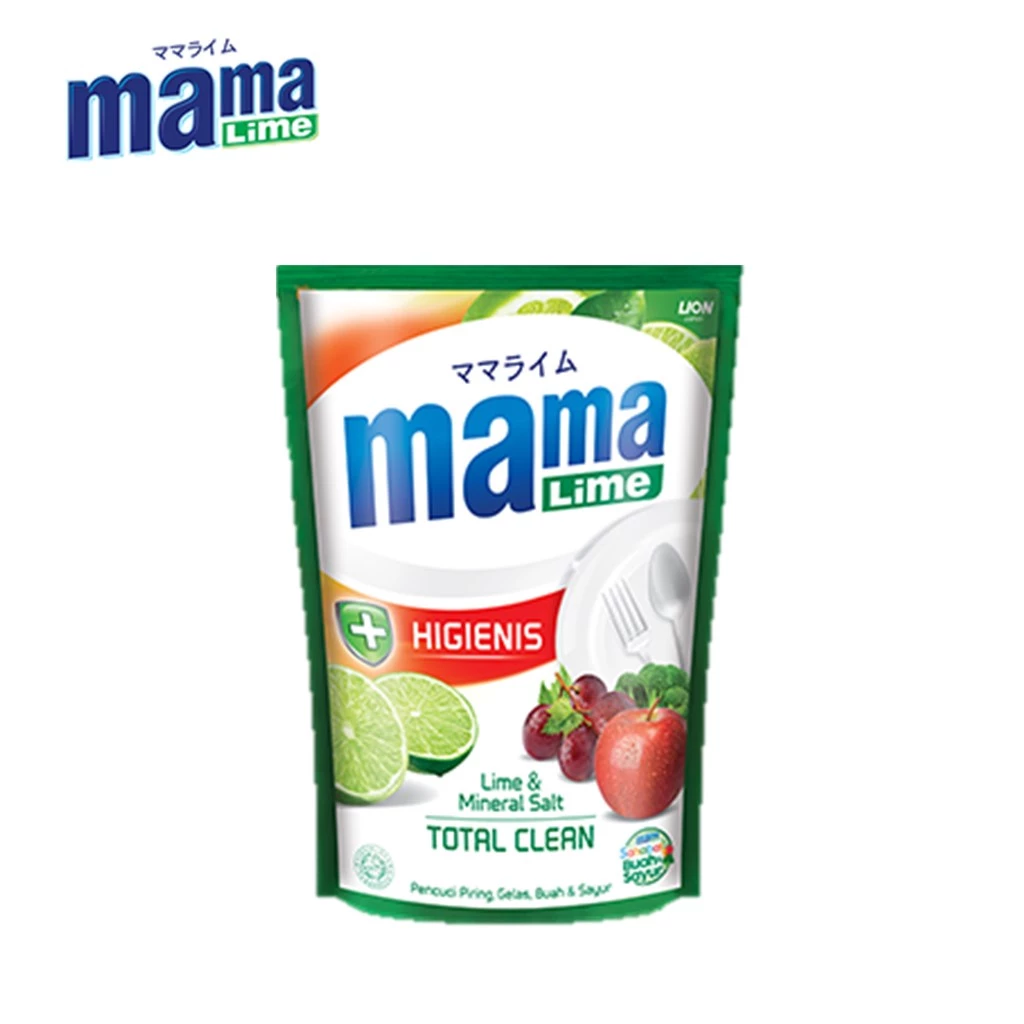 Mama Lime Sabun Cuci Piring Mineral Salt Pouch 400 ml - Gambar 3