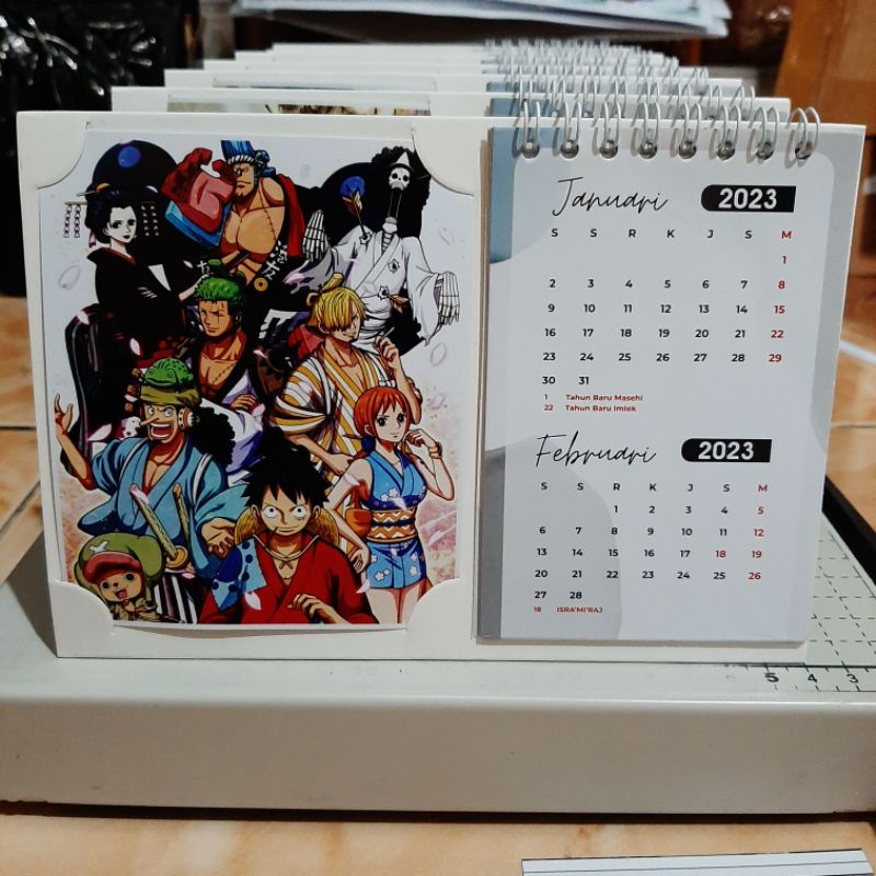 Sitting Calendar 2025 Anime, jujutsu kaisen, one piece, bokuno hero, tokyo revengers, Haikyuu